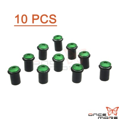 #ad 10Pcs Green M5 Windscreen Bolts Rubber Well Nuts Washers Fit Any Motorcycle $4.61