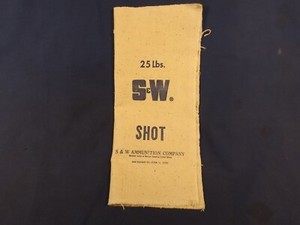 Vintage 1980s Smith & Wesson 25Lbs. Chilled Shot Unsewn Canvas Bag
