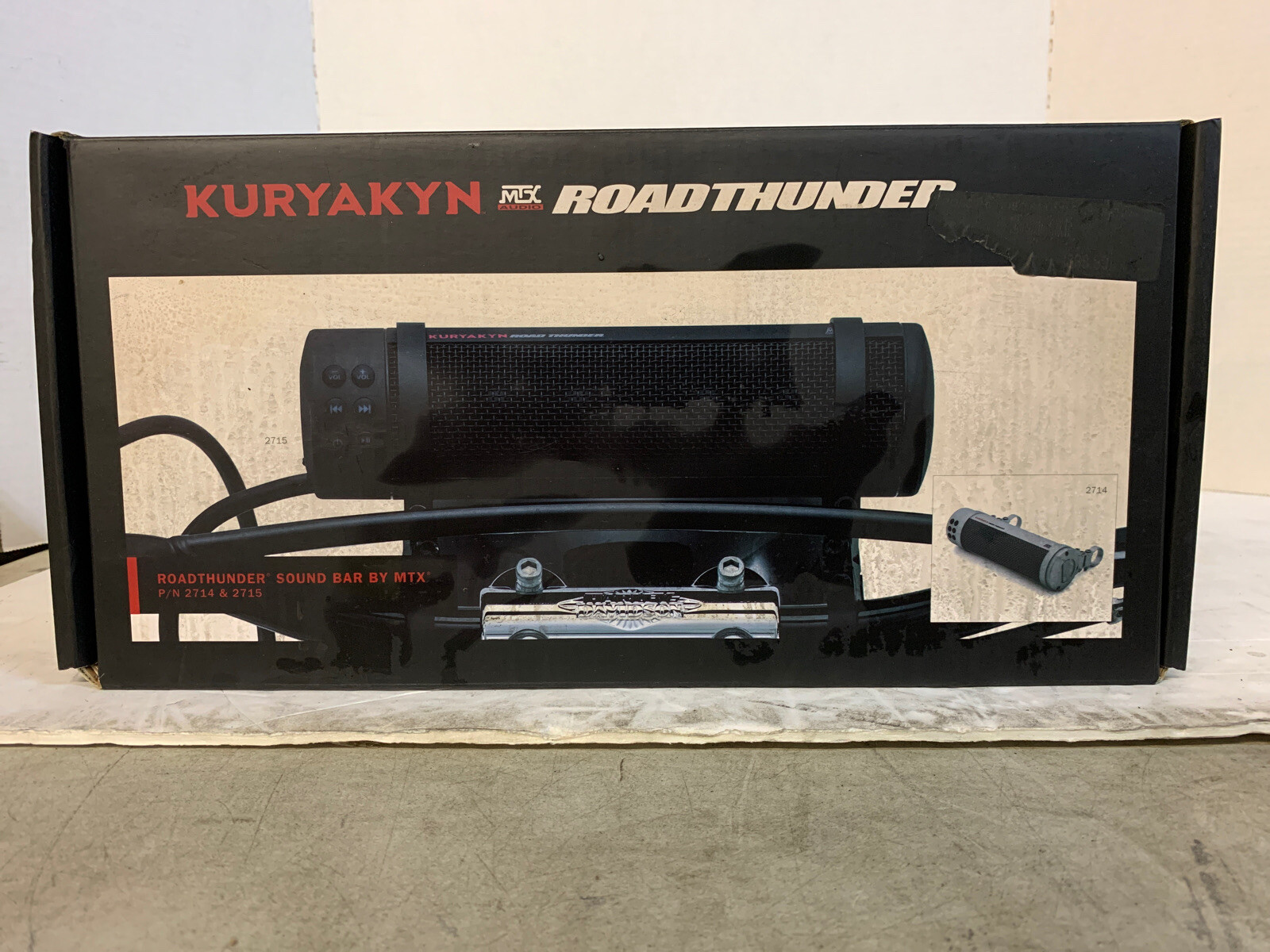 kuryakyn by mtx road thunder sound bar plus satin black