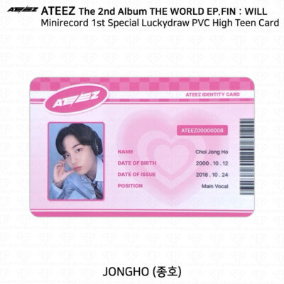 ATEEZ THE WORLD EP.FIN WILL Minirecord 1st Special Lucky Draw