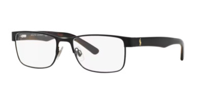 Polo Ralph Lauren PH1157 Brille in Col 9038 schwarz mit Etui und Tuch 55mm