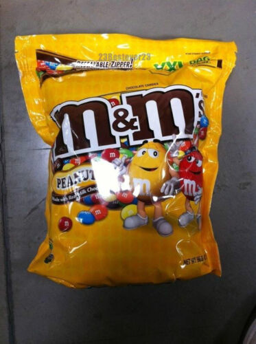 M&M Chocolate Peanut 56 oz Bulk Bag Candy Shell Candies Vending M&M's NEW M&MS - Afbeelding 1 van 1