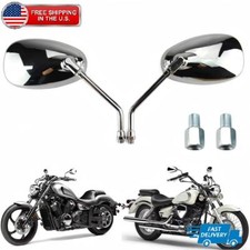 CHROME TEARDROP CUSTOM REAR MIRRORS FOR HONDA MOTORCYCLE CRUISER - Foto 9