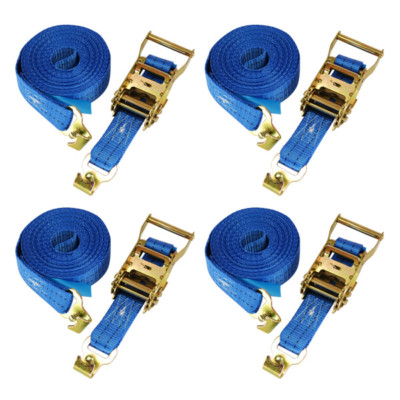 Zurrgurt/Spanngurt 2-teilig -4er Set- 35mm - 6m - 1.5t -Flachhaken