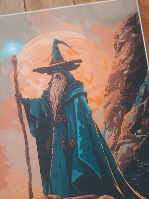 Wizard Poster 90s Video Game Style Pixel Art 18x24in | eBay