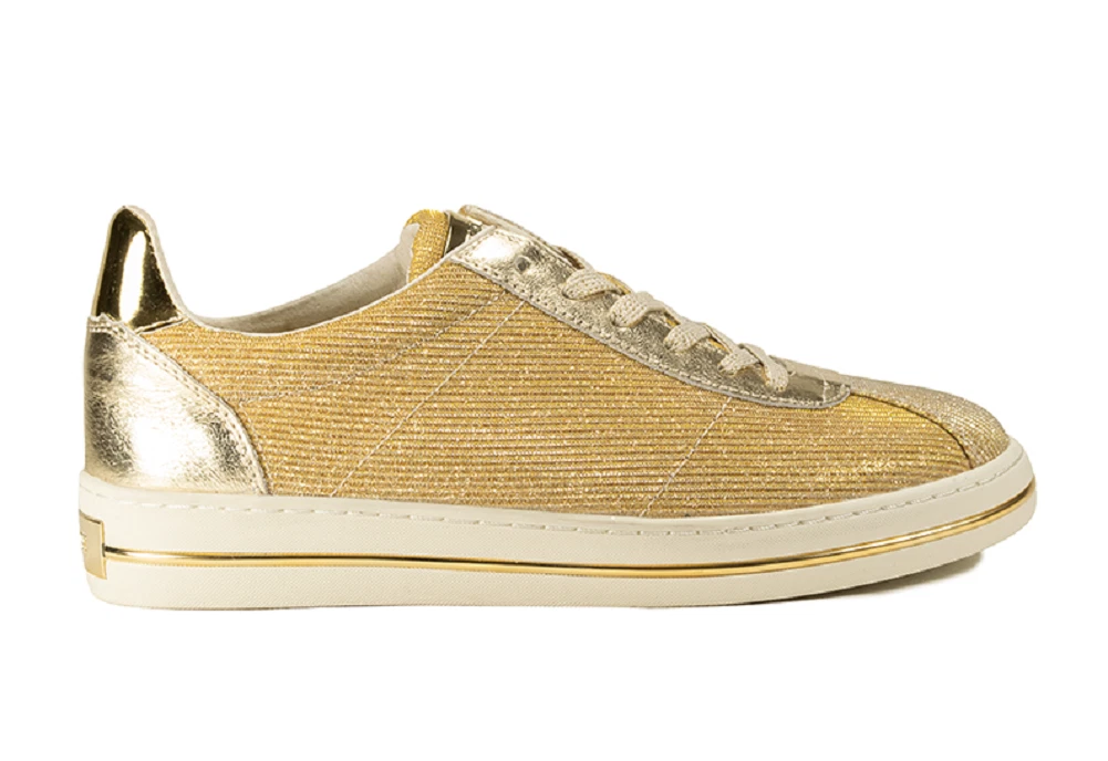 Replay Women's Jemin-Platinum/Gold Lace Up Trainers