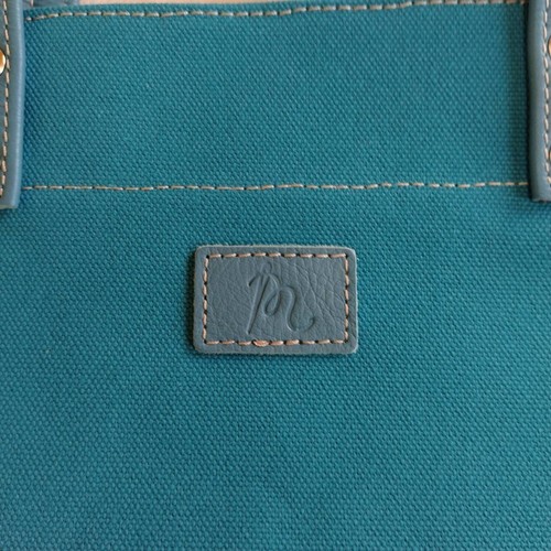 Canvas Tote "Nuizaemon" Turquoise Blue Made in Japan - Picture 5 of 12