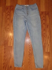 CALIFORNIA VINTAGE JEANS BUTTON FLY HIGH RISE STRAIGHT STRETCH COTTON DENIM 7/28