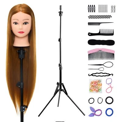 NEVERLAND BEAUTY & HEALTH 30" Salon Hair Hairdressing Styling Training Head Practice Mannequin Doll&Clamp