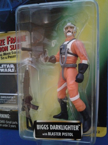 Star Wars Biggs Darklighter with Blaster Pistol, POTF Freeze Frame green card - Picture 4 of 6