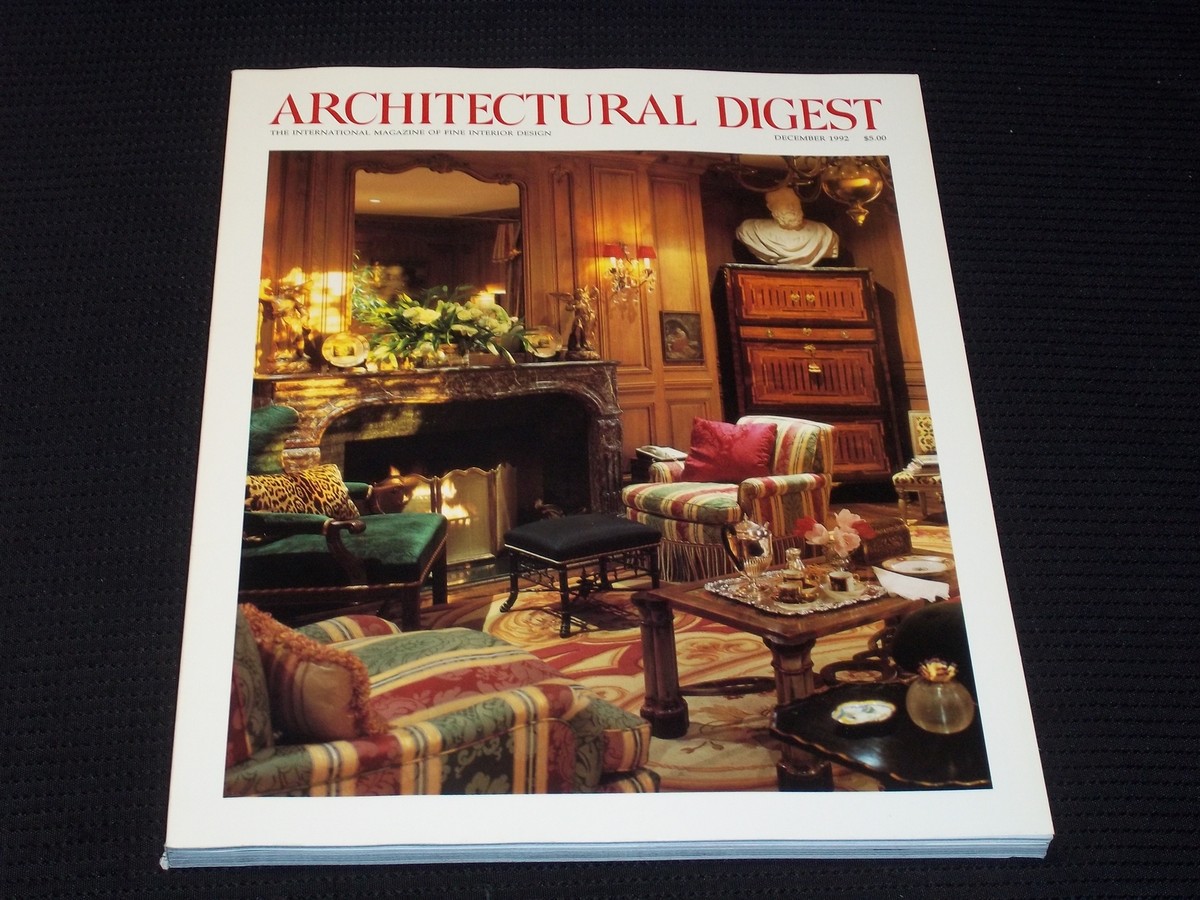 1992 DECEMBER ARCHITECTURAL DIGEST MAGAZINE - ROBERT