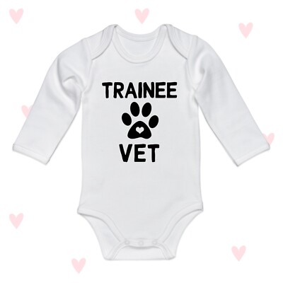 Azubi Berufsbildung Baby Grow Mini Me Mama Papa Haustiere Tier Krankenschwester Geschenke Langarm