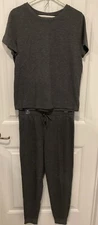 Victoria’s Secret Charcoal Women’s 2 Piece Top & Pants Lounge/Pajamas Set Medium