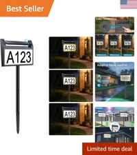Customizable Solar-Powered Address Plaque with Smart Control & 3 Color Options