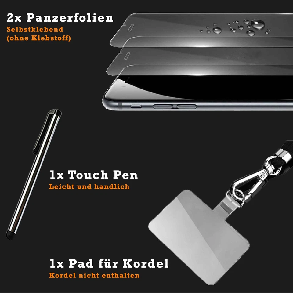 Custodia in silicone custodia cellulare vetro pellicola silicone case cover custodia protettiva custodia cellulare - Immagine 3 di 4