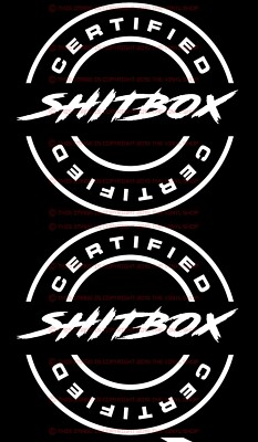 x2 4 inch Certified $hitbox funny decal sticker, hot rod, import, gasser,NHRA