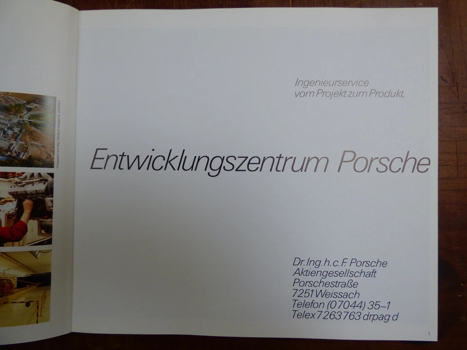 Entwicklungszentrum PORSCHE - Ingenieurservice vom Projekt zum Produkt 1980 - Bild 3 von 4
