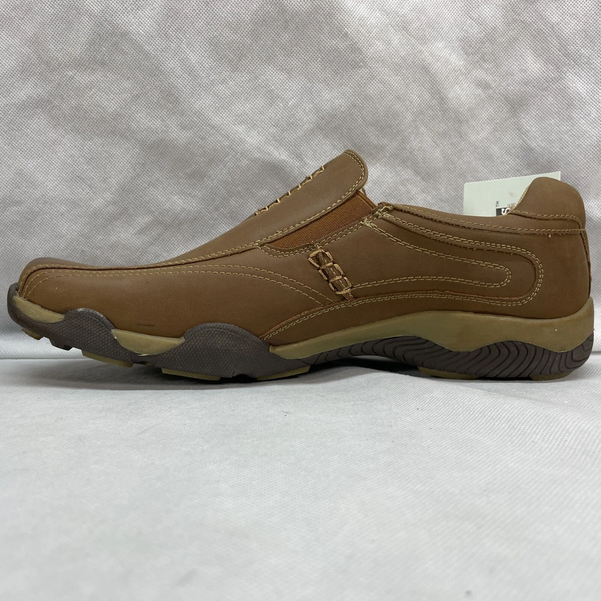Deer Stags Mens Brown Slip On Shoes Loafers 13M DXL Tan Alloy VEGA