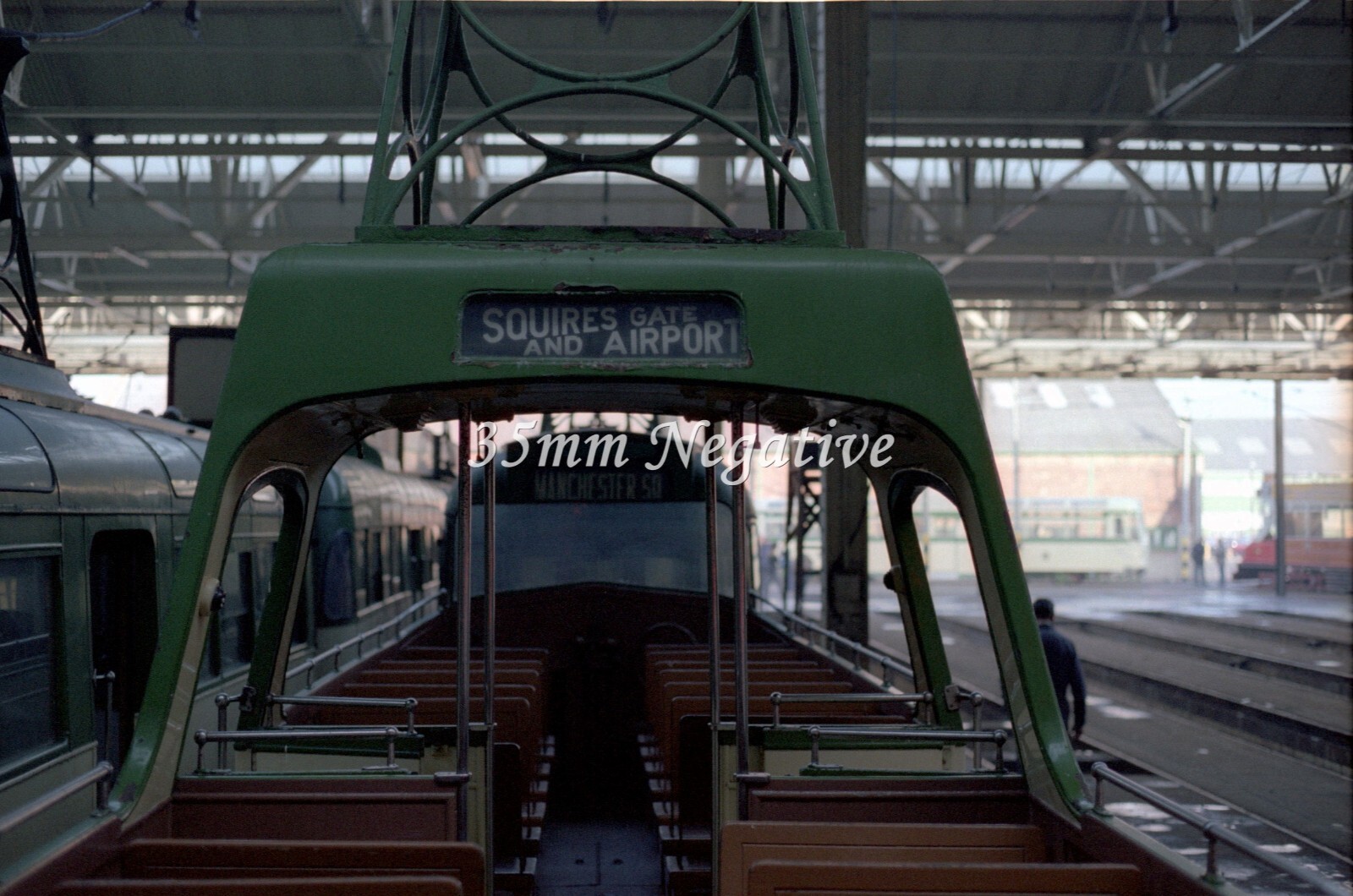 BLACKPOOL TRANSPORT BOAT TRAM 607 RIGBY ROAD DEPOT 35mm NEGATIVE