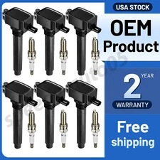 6 Pack Ignition Coils and Spark Plugs for Jeep Grand Cherokee V6 3.6L UF648