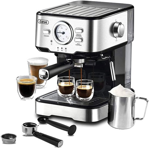 Maquina de espresso y capuchino 15 bar con Espumador de Leche Cafetera  Presion 7445016488474 | eBay