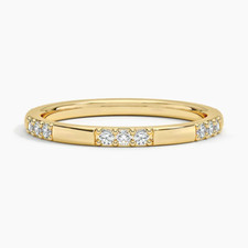 14k Solid Gold Diamond Eternity Ring, Diamond Stacking Ring, Lab Created Diamond