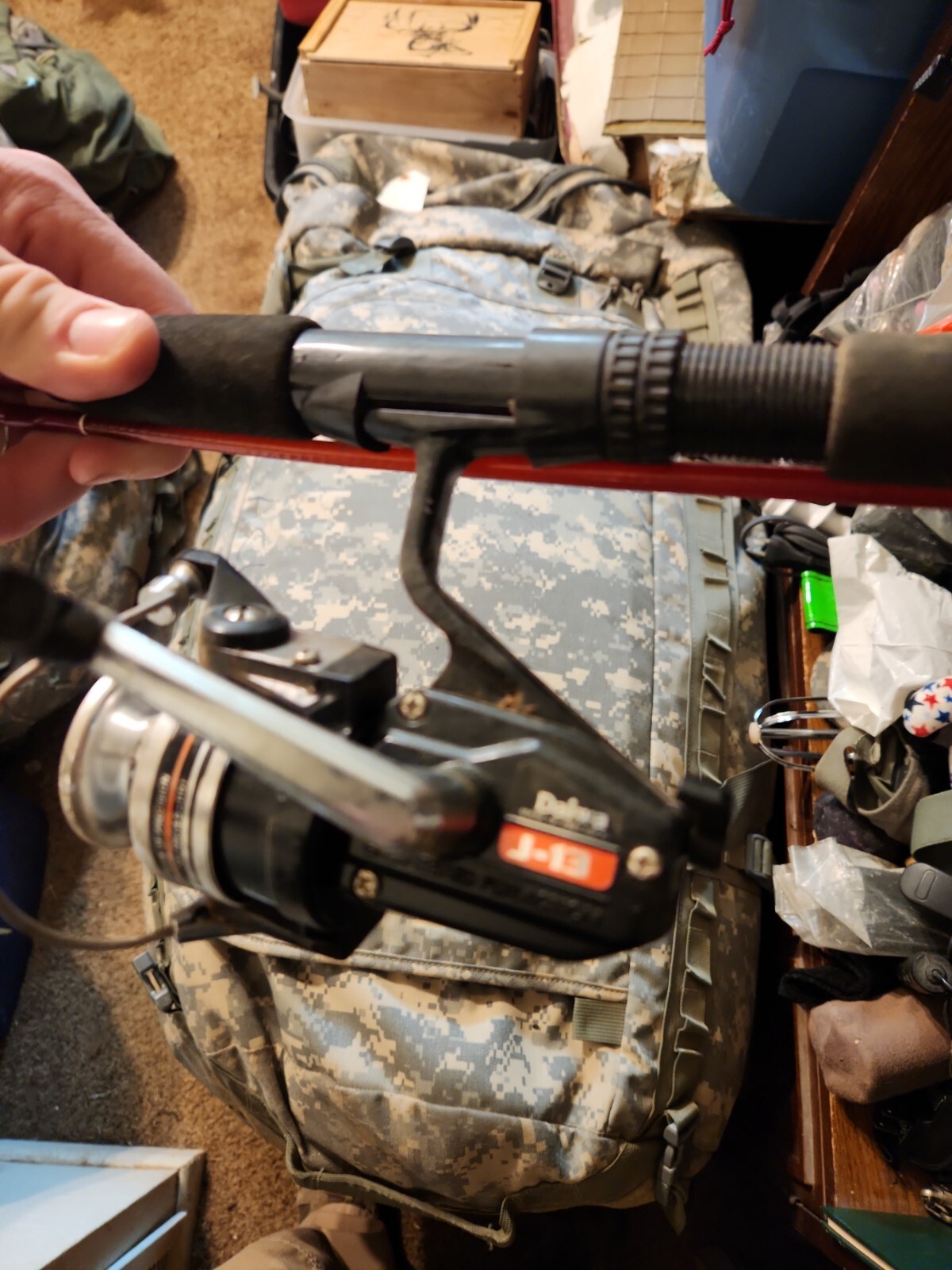 Vintage Diawa J13 Fishing Reel on 6.5' Diawa Light Action Rod Spinning