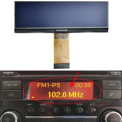 Display LCD Per Autoradio – Ricambio Per Nissan Juke, Micra, Navara, Note, NV200, Qashqai – 97,5 X 38 Mm – Plug And Play - 3