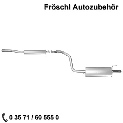 Komplette Auspuffanlage Auspuff ab KAT für Audi 80 2.0 1,9D k*