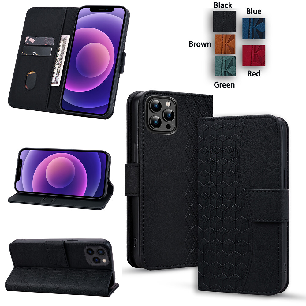 Magnetic Leather Wallet Card Case Cover for iPhone 15 Pro Max 13 XR 6 Flip