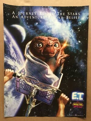 Vintage 1991 Universal Studios E.T. ADVENTURES Movie Ride Promote ...