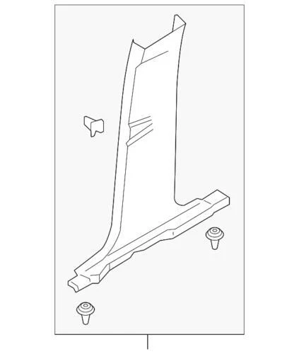 Genuine Ford Lincoln 2015-2019 MKC Center B-Pillar Trim Right EJ7Z-7824346-AP