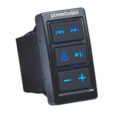 PowerBass XL-BTRS Bluetooth Receiver Rocker Switch AUX In/Out 12V Manual Control