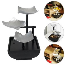 1 pièce fontaine à eau métal cascade table minimaliste eau courante bureau décoration