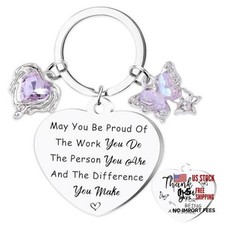 Thank You Gifts Appreciation Keychain - Silver May You Be Proud of