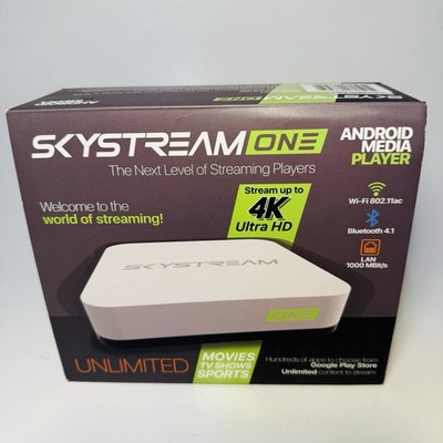 SkyStream One Android Media Streamer SS-ONE Media Box w/ Power Cord And Remote
