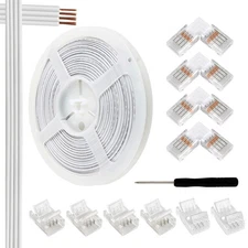 VIPMOON 32.8ft 4 Pin RGB Extension Cable Wire and 10Pcs 4 Pin 10mm LED Light ...