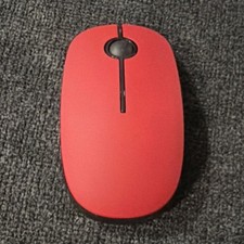 Wireless Optical Mouse Red Black Scroll Wheel 2 Buttons Standard