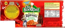 Star Wars 2003 ConAgra Foods Clone Wars Chef Boyardee Mini Ravioli Label CUT