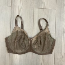 Wacoal 855186 Retro Chic full Figure Underwire Bra Size 40DDD Brown READ