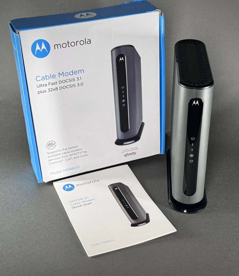 Motorola MB8600 Ultra Fast DOCSIS 3.1 Cable Modem Xfinity Plus 32x8 DOCSIS 3.0 - Image 4 of 4