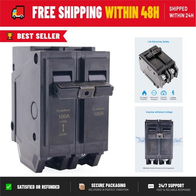 #ad 100 Amp 2 Pole Circuit Breaker THQL Plug In for GE Load Centers $21.99