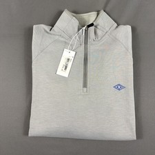 Fairway  Greene Golf Pullover Valley Chest Logo 1/4 Zip Medium Gray NWT 155