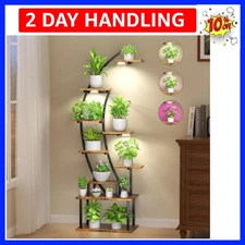 Plant Stand Indoor with Grow Lights, 9 Tier 63" Metal Plant Shelf for Multiple P