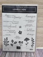 Stampin' UP! LOVELY YOU Stamp Set SMILE JUST BECAUSE HEARTFELT FAMILY FRIEND