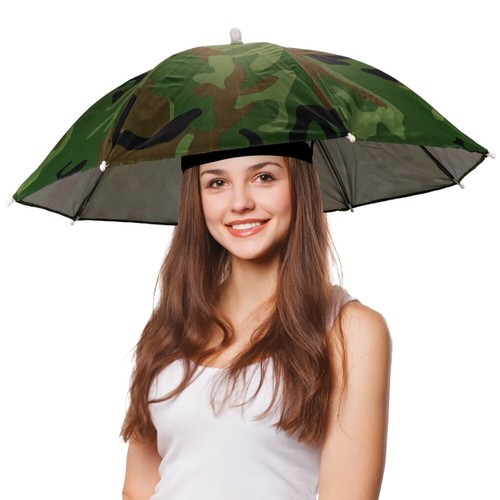 Head Umbrella Hat Cap for Men Women Adult Festival Rave Fishing Golf Sports Fun - Picture 2 of 48