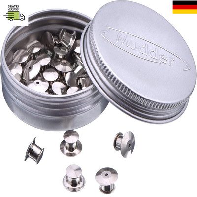 Mudder Sicherungsstift-Rückseite Silber 30 Stück   für zuverlässigen