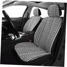 Baja Saddle Blanket Seat Covers, Front Seat Covers for Sedan, Black White 02A
