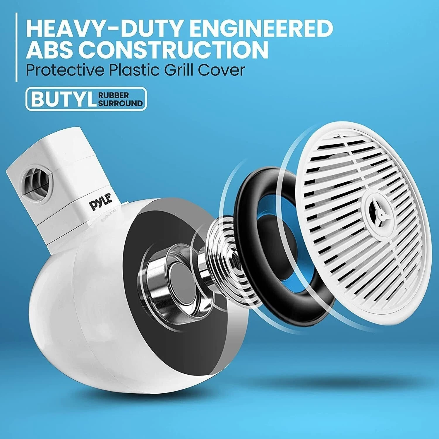 Pyle PLMRWK83WT Marine Wakeboard Speakers - Thumbnail 3
