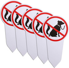 Kein Hundeklo Schild 5st PVC Hinweisschild Hunde Kacken Verbot Rasen Park Spielp